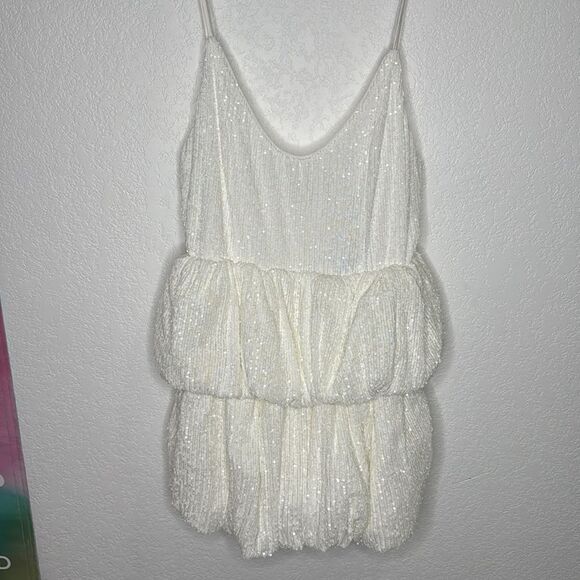 NWT NBD Revolve  Katrine Mini Dress in Optic White Large - Picture 2 of 14